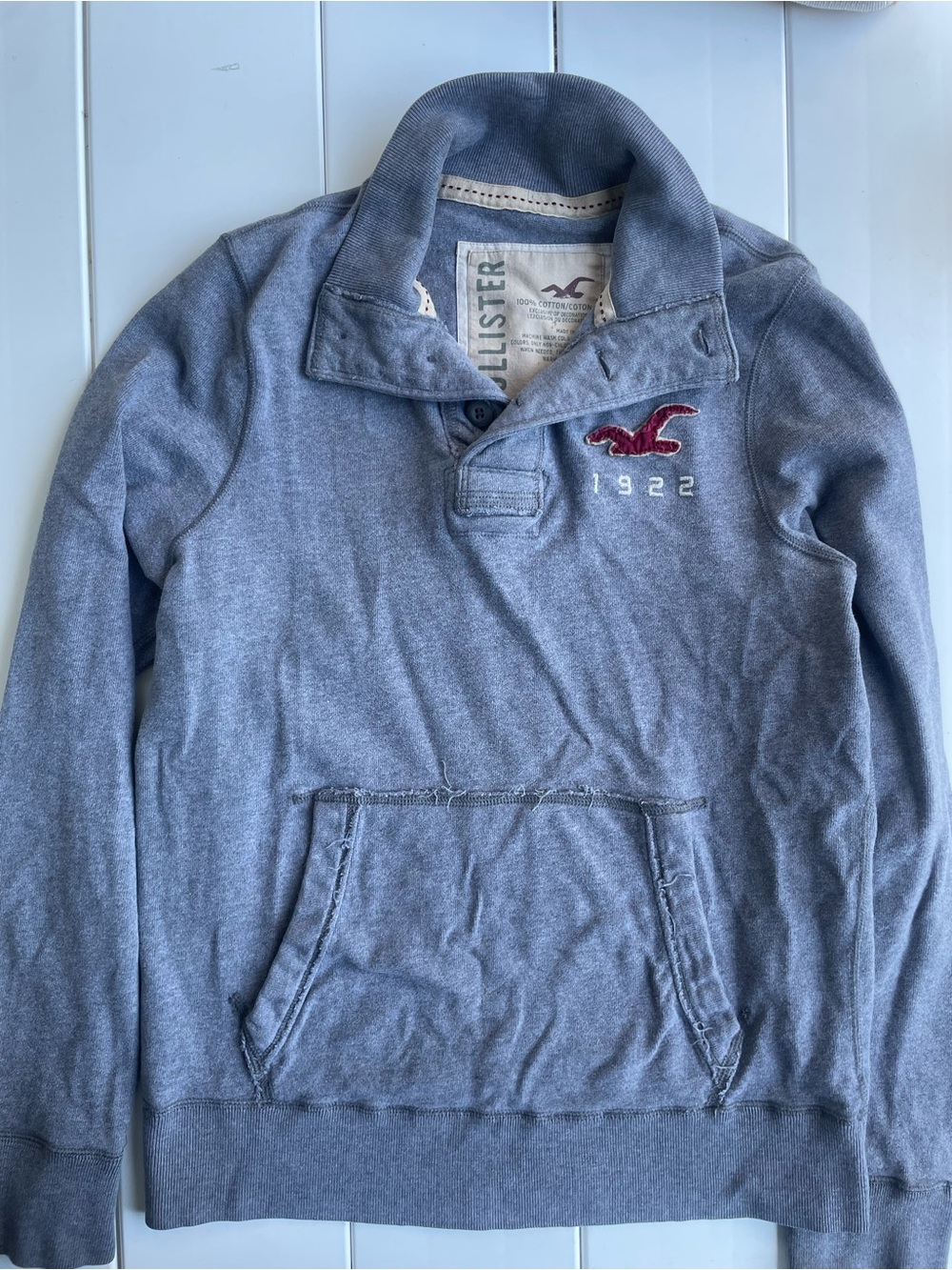 Vintage Hollister 1/4 Button Pullover, Size L, EUC
